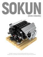 375 Piezas de Bloques de Construcción de Motor DB9V12 PB8869C, Superauto Técnico SOKUN
