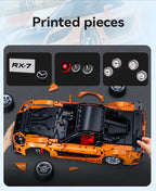 Cada 1:8 diseño MOC Artemy Zotov coche de carreras Mazda RX-7 RC