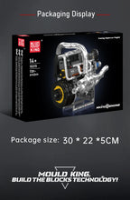 Mould King 10215  motor de coche, conjunto de bloques de construcción de motor de supercoche motorizado