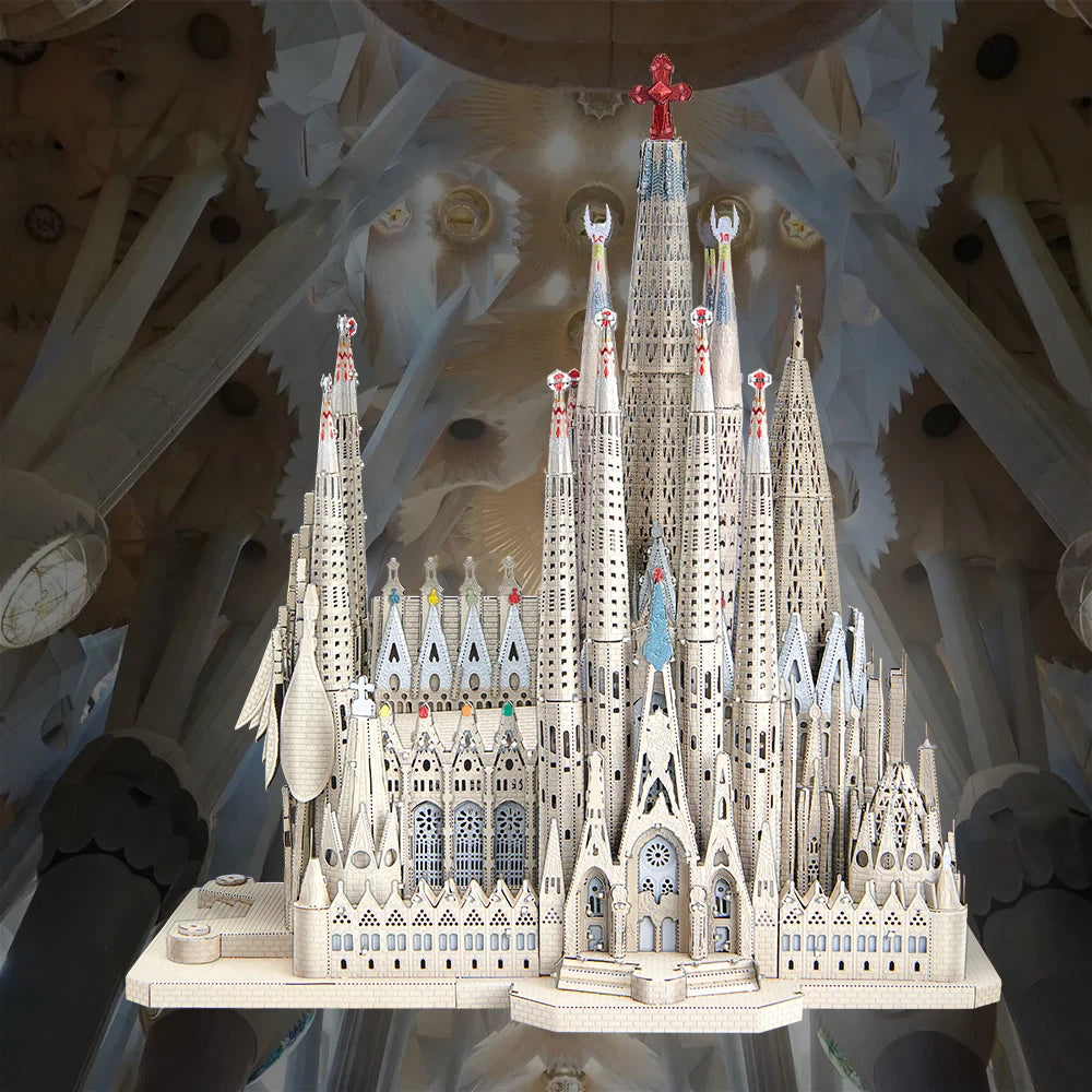 Piececool-rompecabezas de Metal 3D, Kits de construcción de modelos de La Sagrada Família
