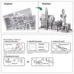 Piececool-rompecabezas de Metal 3D, conjunto de modelos de construcción, Kit de montaje DIY para rompecabezas, arquitectura famosa