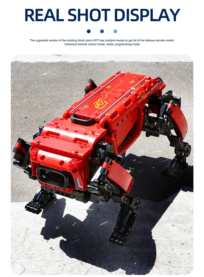MOULD KING-Robot técnico motorizado de juguete modelo de perro grande de Boston Dynamics, AlphaDog, bloques de construcción 15066/15075