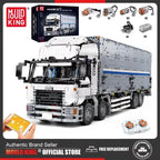 MOULD KING-construcción de un camión de juguete     contenedor, modelo ttra, bloques de construcción, MOC-1389