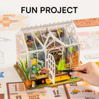 Robotime-casas de muñecas rolife para niños y adultos, jardín de ensueño en miniatura, casa de muñecas de madera con muebles