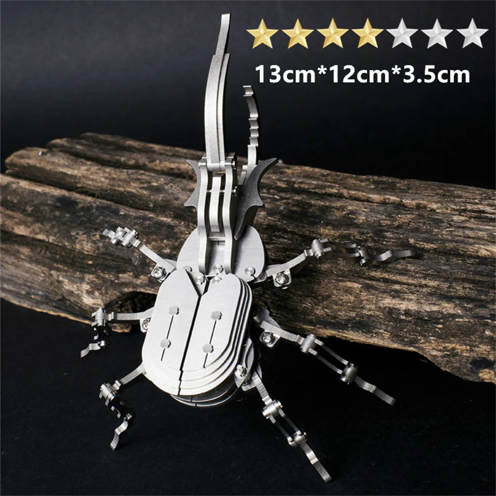 Microworld-juegos de rompecabezas de Metal 3D, Kits de modelos Spider King, Warcraft de acero, rompecabezas ensamblado DIY