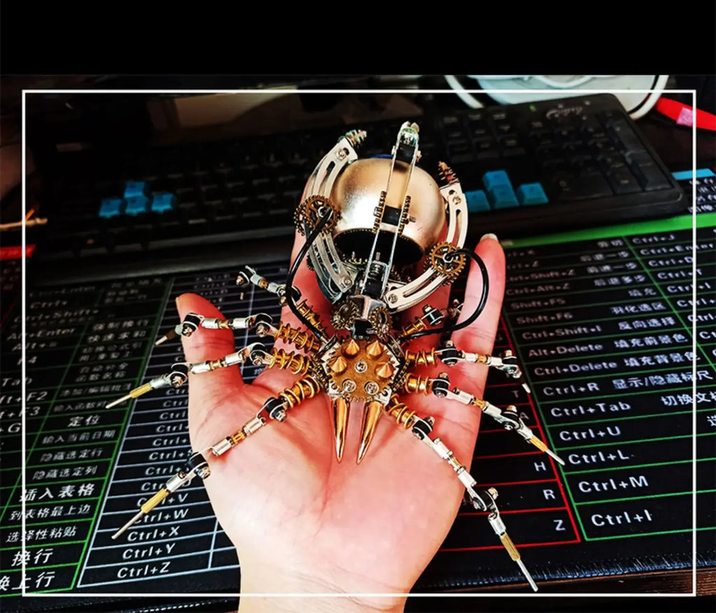 Wasp Mchanical Spider Octopus-rompecabezas 3D, Kit de modelo de Metal con herramientas de montaje