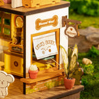 Robotime Rolife Kit de casa de muñecas en miniatura DIY, Villa acogedora para cachorros Rolife, regalo increíble para niños, casa en miniatura DIY para adultos