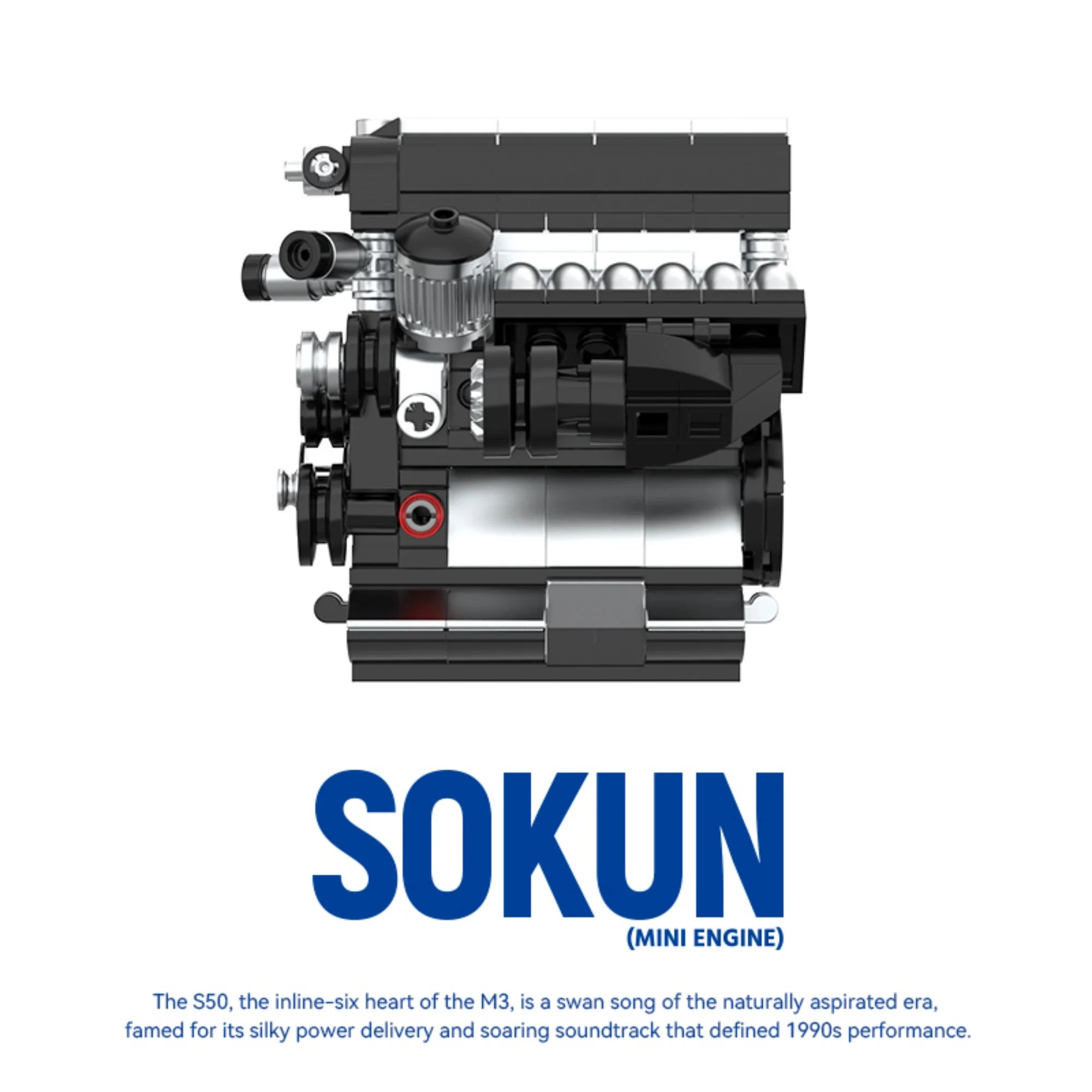 292 Piezas de Bloques de Construcción de Motor M3 S50 PB8869F, Superauto Técnico SOKUN