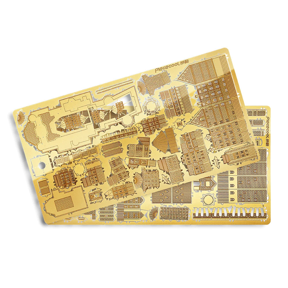 Piececool-rompecabezas de Metal 3D para adultos y adolescentes, modelo de Castillo
