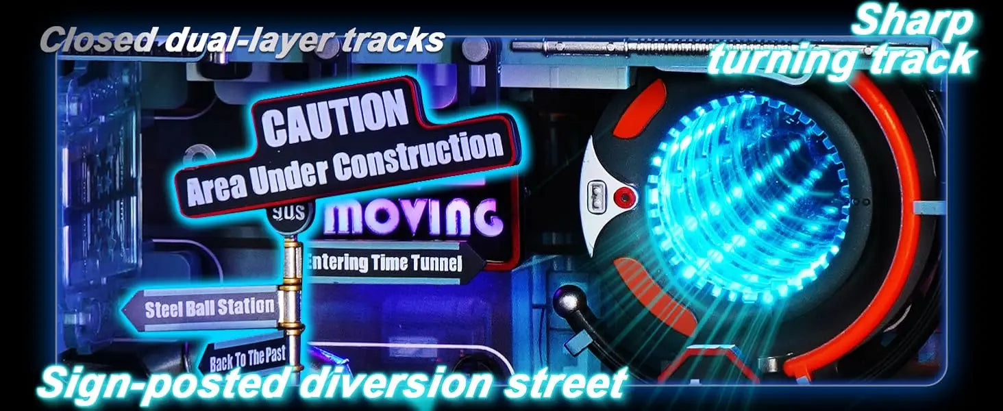 Robotime Rokr-Juego de juguetes de construcción del mundo paralelo, Kits de modelos de carrera de mármol, 130 Uds., Kit de vástago de rompecabezas cerebral, pasatiempos DIY para hombres y mujeres MR01S