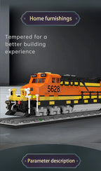 Mould King 12041 Tren técnico de juguete, conjunto de bloques de construcción de locomotora del norte RC