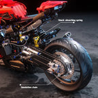 ToylinX-Juego de bloques de construcción de motocicletas 1:5, 2024 Uds., modelo de súper moto de carreras técnicas