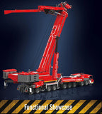 Mould King 17007 17008 Camión Técnico de Juguete, Grúa Liebherr LTM 11200 RC, Bloques de Construcción, Ladrillos