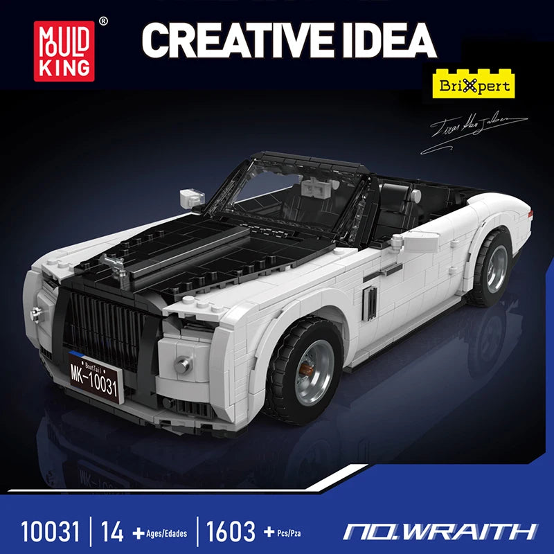 Mould King-bloques de construcción de coche técnico, MOC Wraith Oldtime