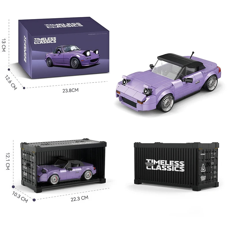 370 Uds MOC técnico MIYATA bloques de construcción de automóviles de carreras de velocidad PB8817