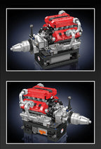 Mould King 10204 juguetes técnicos de motor de coche el nuevo coche deportivo Motorzied FE V8