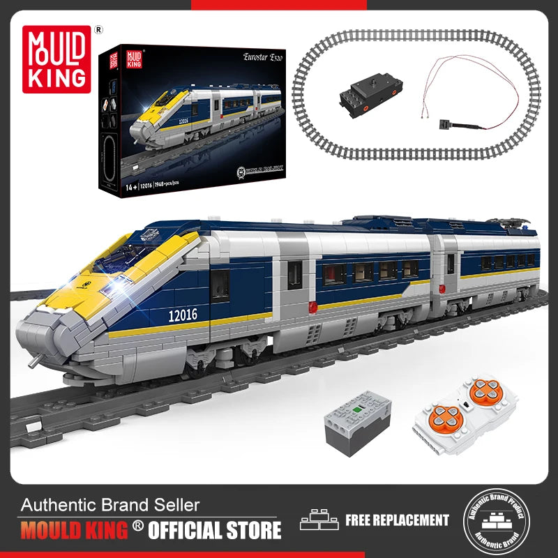 Mould King 12016 juguetes técnicos del coche el bloque de construcción del tren motorizado Europa Star E320