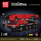 Mould King 17073 17074 coche técnico de juguete Control remoto LTM 1110 grúa montaje de bloques de construcción