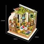 Robotime-jardín de Miller en miniatura para niños, casa de muñecas de madera con muebles, juguetes para niños, los mejores regalos para niñas