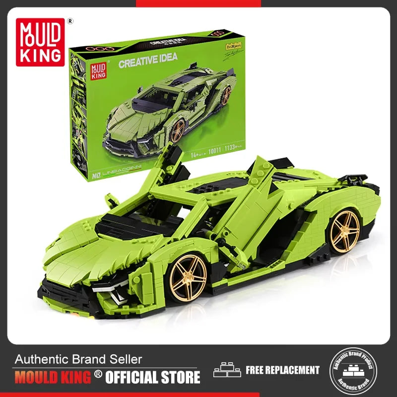 Mould King-bloques de construcción de coches técnicos para niños, juguete de ladrillos para armar coche de carreras deportivo Sian