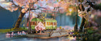 Robotime-rompecabezas 3D Sakura Journey, modelo DIY, juguete de construcción con luz LED, Kits de artesanía de madera, Hobby de Tram para niños, regalo de rompecabezas