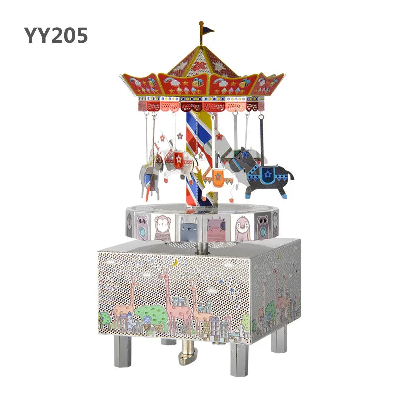 Microworld rompecabezas 3D regalo constelación amor tema caja de música giratoria Kits DIY rompecabezas