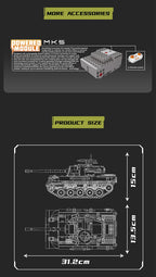 Mould King-tanque militar M18 Hellcat 20032, bloques de construcción, Control remoto, montaje de modelo