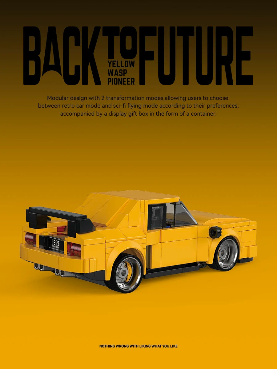 583 Uds.  bloques de construcción de Regreso al futuro PB8826, vehículo de carreras