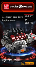 Mould King 10227 juguetes técnicos de motor de coche, motor motorizado V8