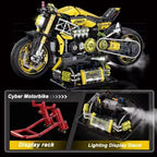 Bloques de Construcción de Motocicleta de Anime Cyberpunk, Modelo Técnico, Escala 1:5, Juego de Ladrillos MOC