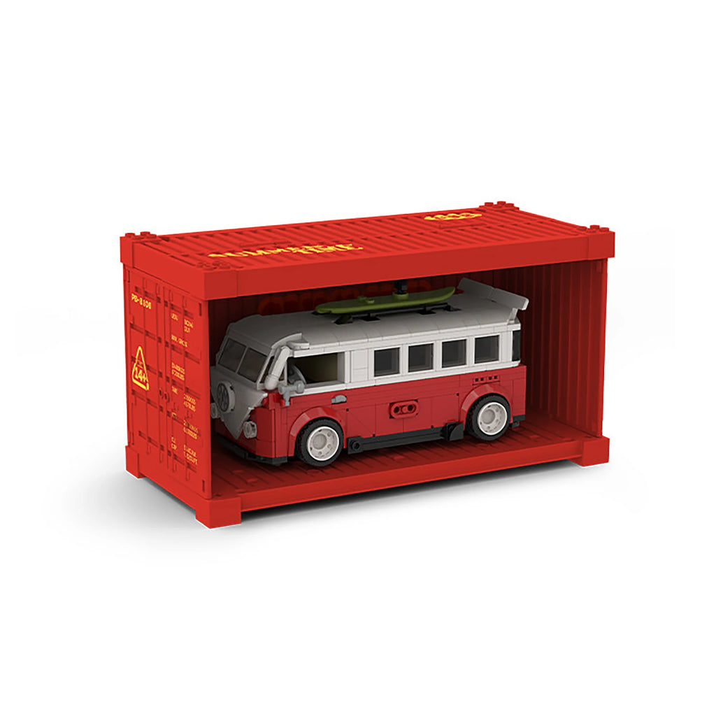 407 Piezas de Bloques de Construcción de Autocaravana T1 con Contenedor PB8807, Autobús Técnico