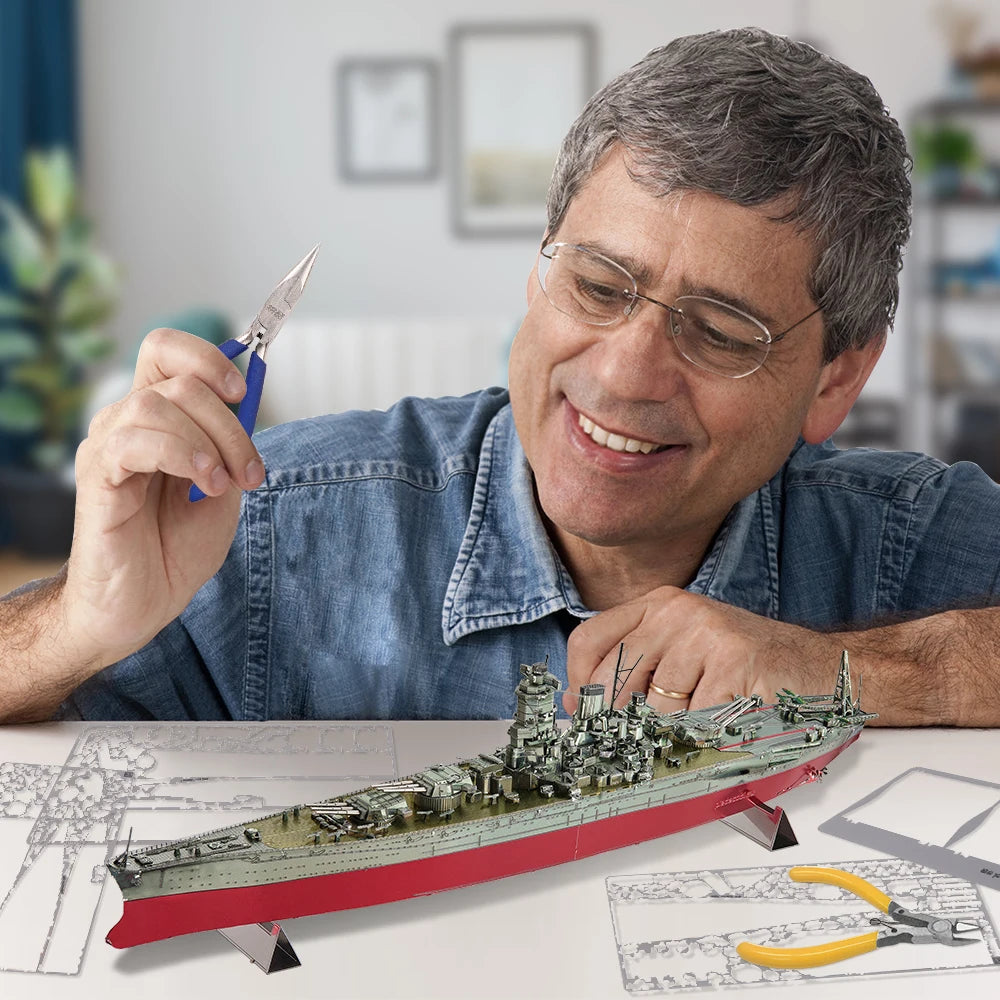 Piececool: rompecabezas metálicos en 3D, kits de montaje del acorazado Musashi