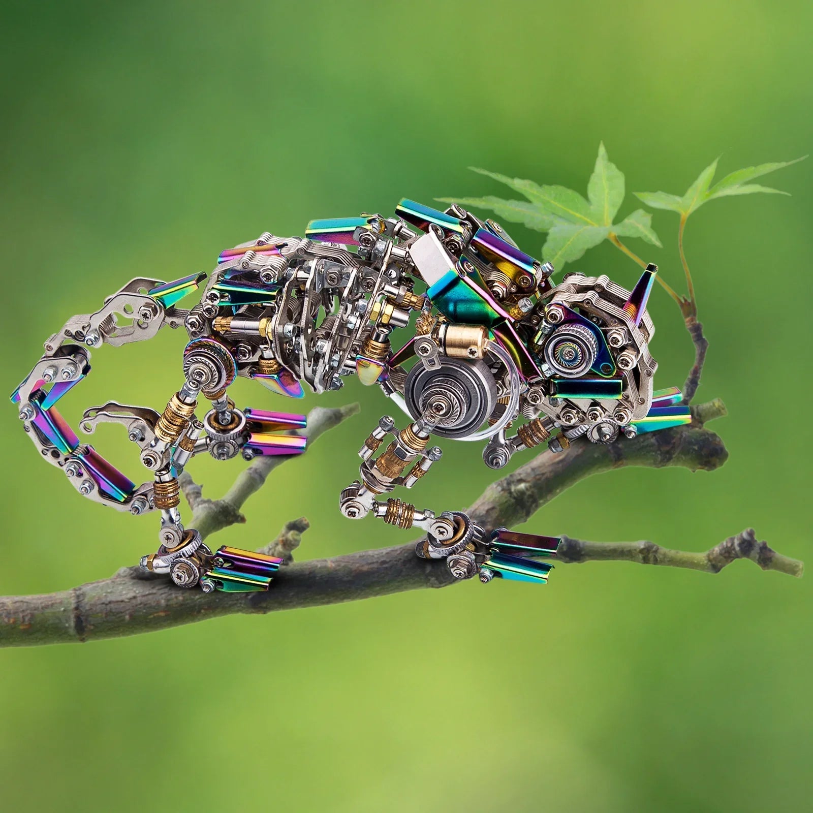 Rompecabezas 3D, kits de modelos camaleón mecánico, bricolaje, montaje de Metal