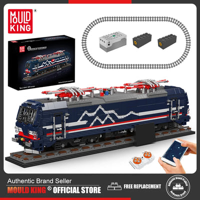 Mould King 12045 Tren técnico de juguete, tren motorizado Vectron MS, bloque de construcción, locomotora RC