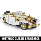 Mould King 10003, bloques de construcción de automóviles técnicos, conjunto de modelos de coches Vintage K500, juguetes de coche antiguo