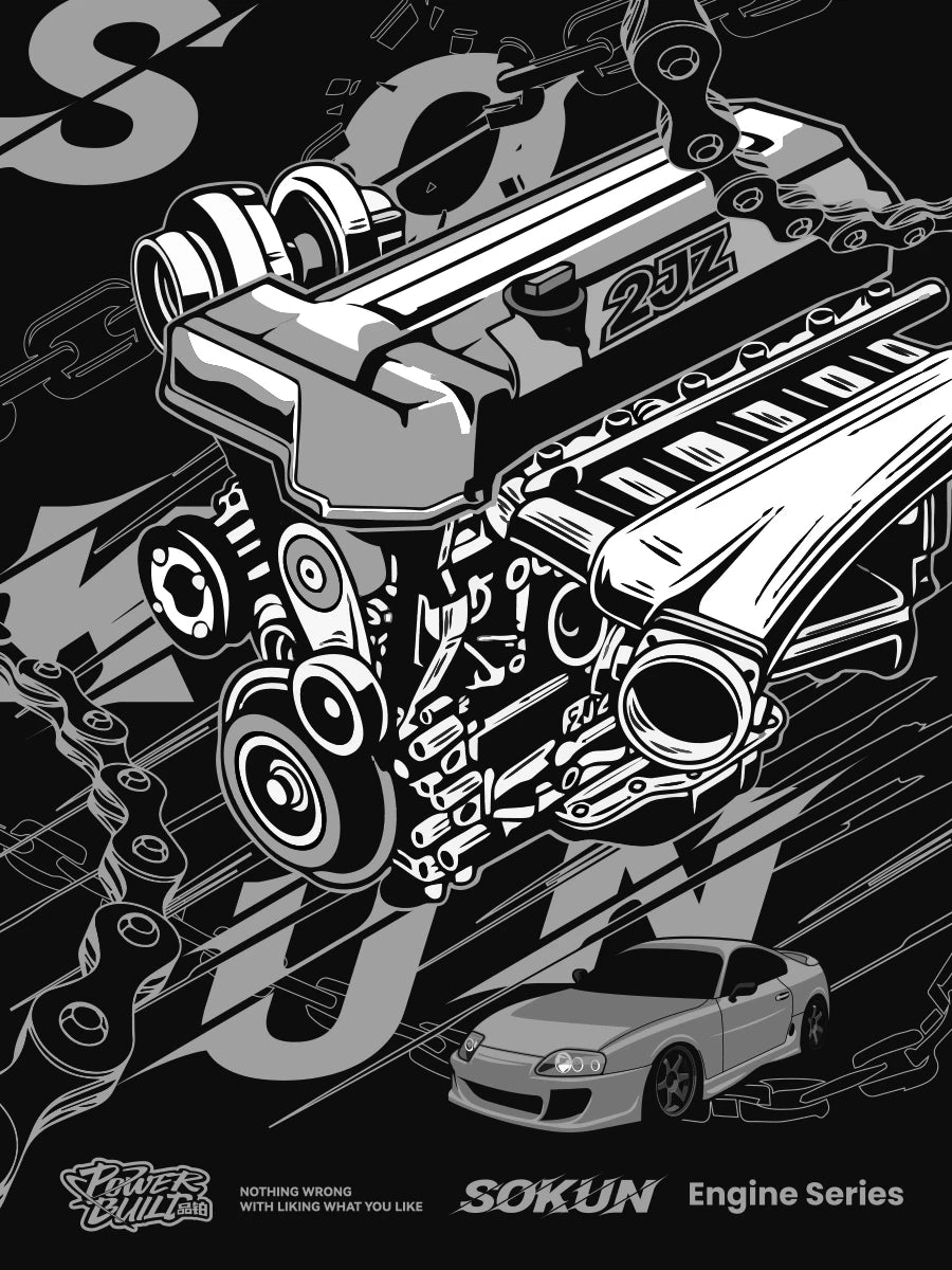 2JZ-GTE bloques de construcción de motor PB8814 técnico SOKUN 2JZ-GTE motor JDM