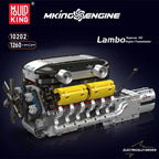 Mould King 10202 juguetes de motor de coche técnico el supercoche motorizado V12 + bloques de construcción de transmisión