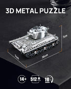Piececool-rompecabezas de Metal 3D M4 Sherman, tanque medio