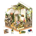 Robotime-jardín de Miller en miniatura para niños, casa de muñecas de madera con muebles, juguetes para niños, los mejores regalos para niñas