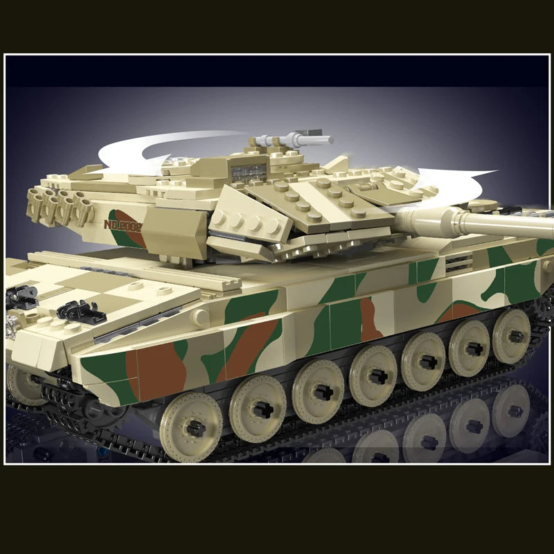 MOLD KING 20020 Alemania Leopard 2 tanque de batalla principal bloques de construcción técnicos