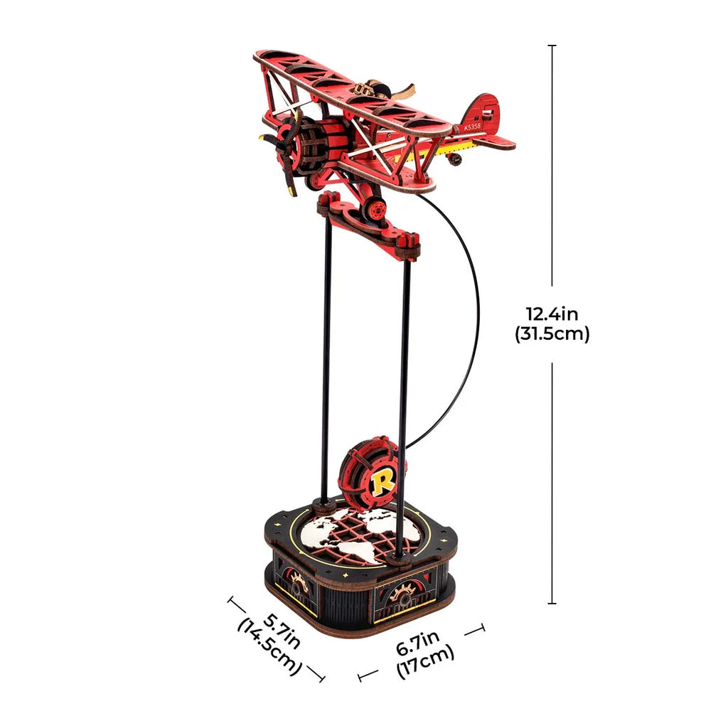 Robotime Rokr Kit de construcción de modelos de columpio por gravedad, kit de rompecabezas de madera 3D, kit de capitán del cielo, kit Ocean Fisher, los mejores regalos para adultos y adolescentes