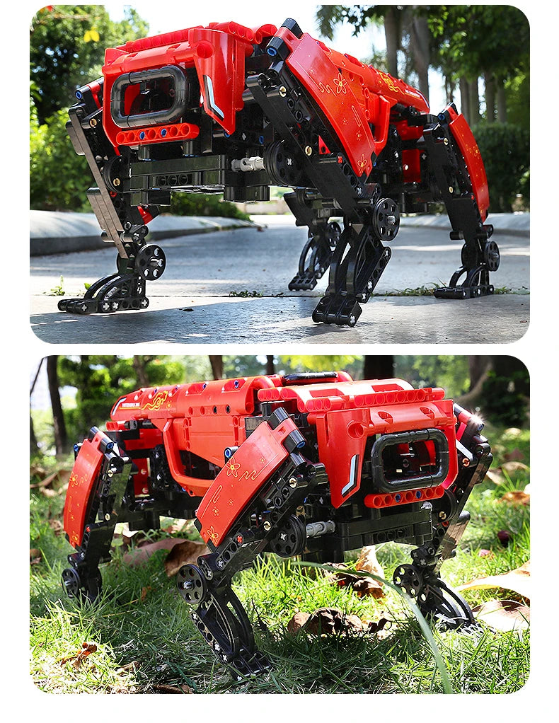MOULD KING-Robot técnico motorizado de juguete modelo de perro grande de Boston Dynamics, AlphaDog, bloques de construcción 15066/15075