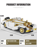 Mould King 10003, bloques de construcción de automóviles técnicos, conjunto de modelos de coches Vintage K500, juguetes de coche antiguo
