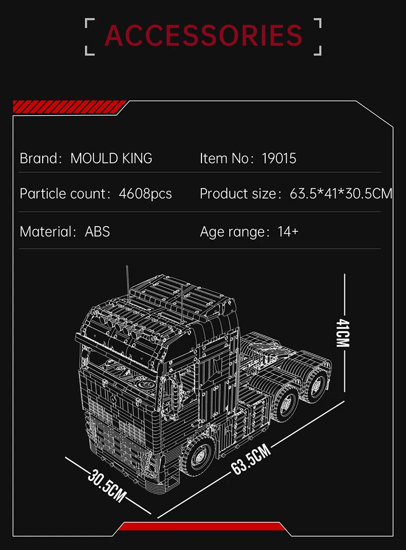 Mould King 19015 19015T bloques de construcción de automóviles técnicos Control remoto