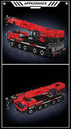 Mould King 17073 17074 coche técnico de juguete Control remoto LTM 1110 grúa montaje de bloques de construcción