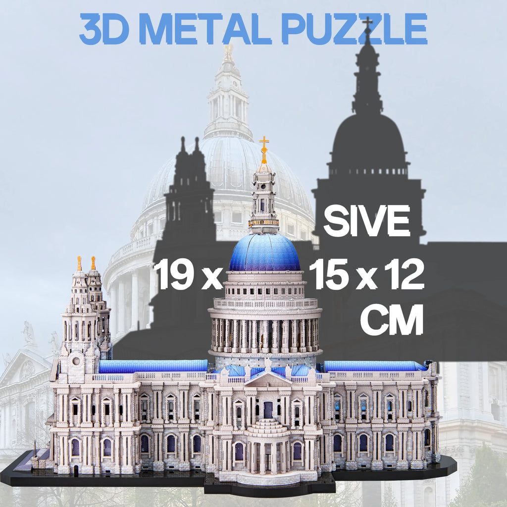 Piececool-Kits de modelos de Metal 3D, rompecabezas 3D de Metal de la catedral de San Pablo, Kit de manualidades para decoración del hogar, los mejores regalos