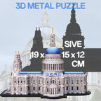 Piececool-Kits de modelos de Metal 3D, rompecabezas 3D de Metal de la catedral de San Pablo, Kit de manualidades para decoración del hogar, los mejores regalos