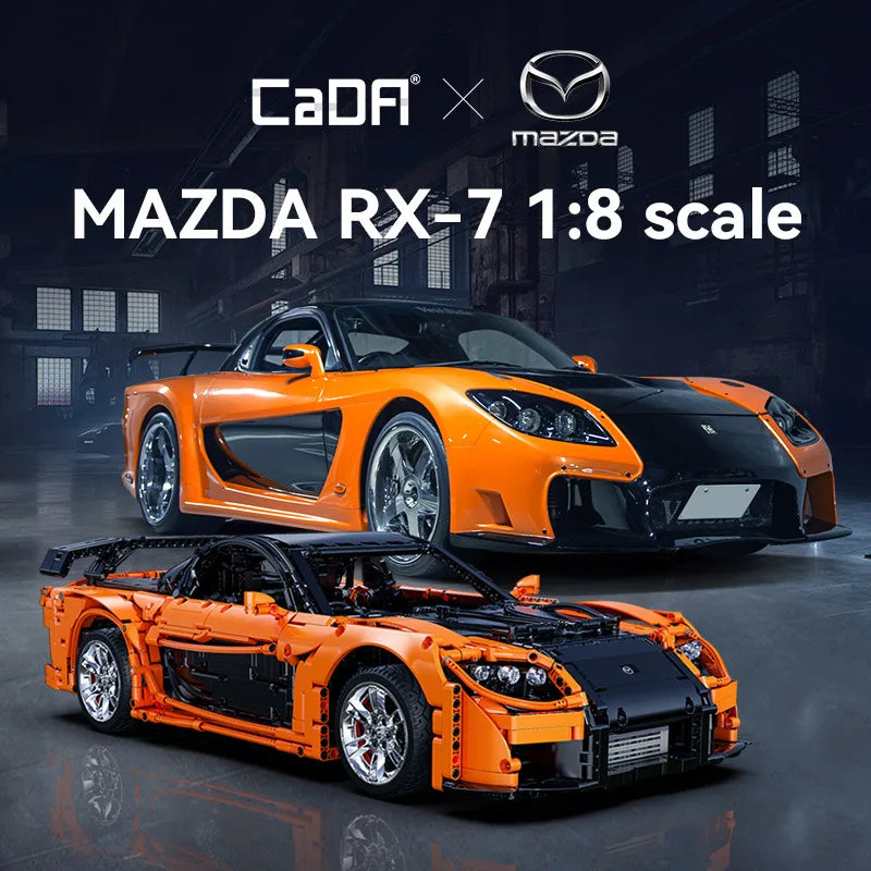 Cada 1:8 diseño MOC Artemy Zotov coche de carreras Mazda RX-7 RC