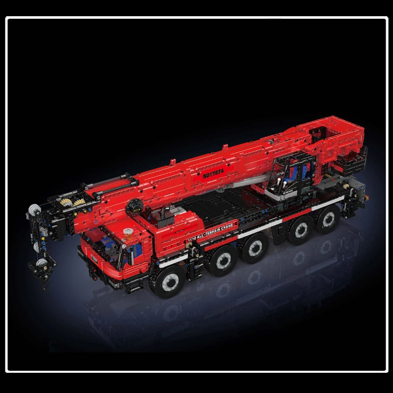 Mould King 17073 17074 coche técnico de juguete Control remoto LTM 1110 grúa montaje de bloques de construcción