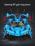 Cada 3865 Uds 1:8 ciudad azul coche de carreras V12 Hypercar modelo